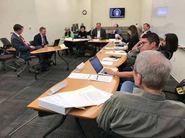 Wayne Barnett and Paul Ryan briefed the 2018 Charter Review Commission January 8, 2018
