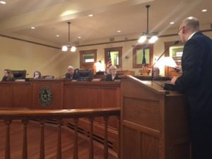 Joseph Gale addresses the Williamson County Commissioners Court