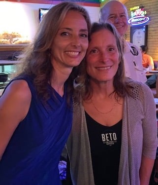 Kathie Tovo and Nita Durant celebrate on election night